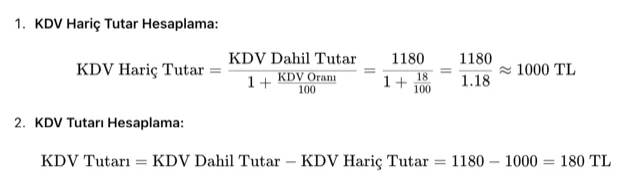 KDV Hariç Fiyatı Hesaplama